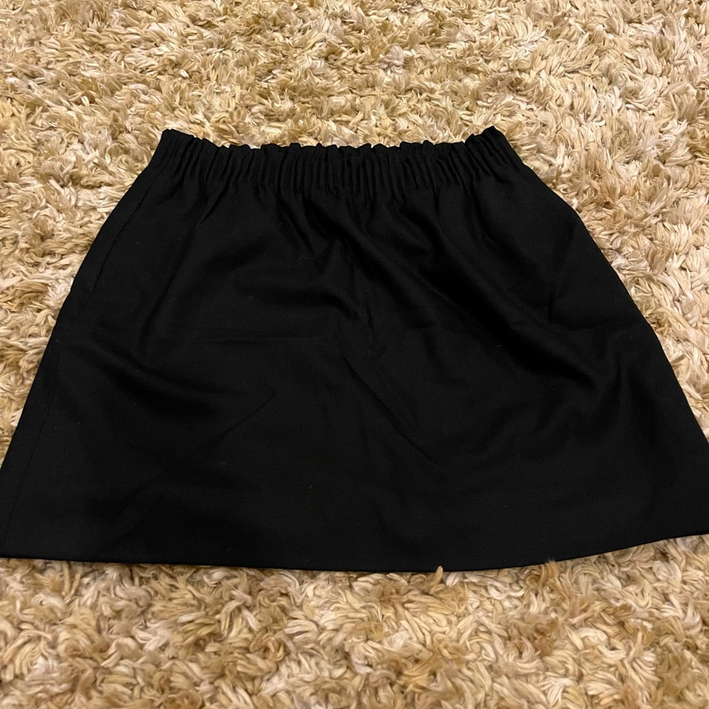 J. Crew black paper bag waist skirt 14